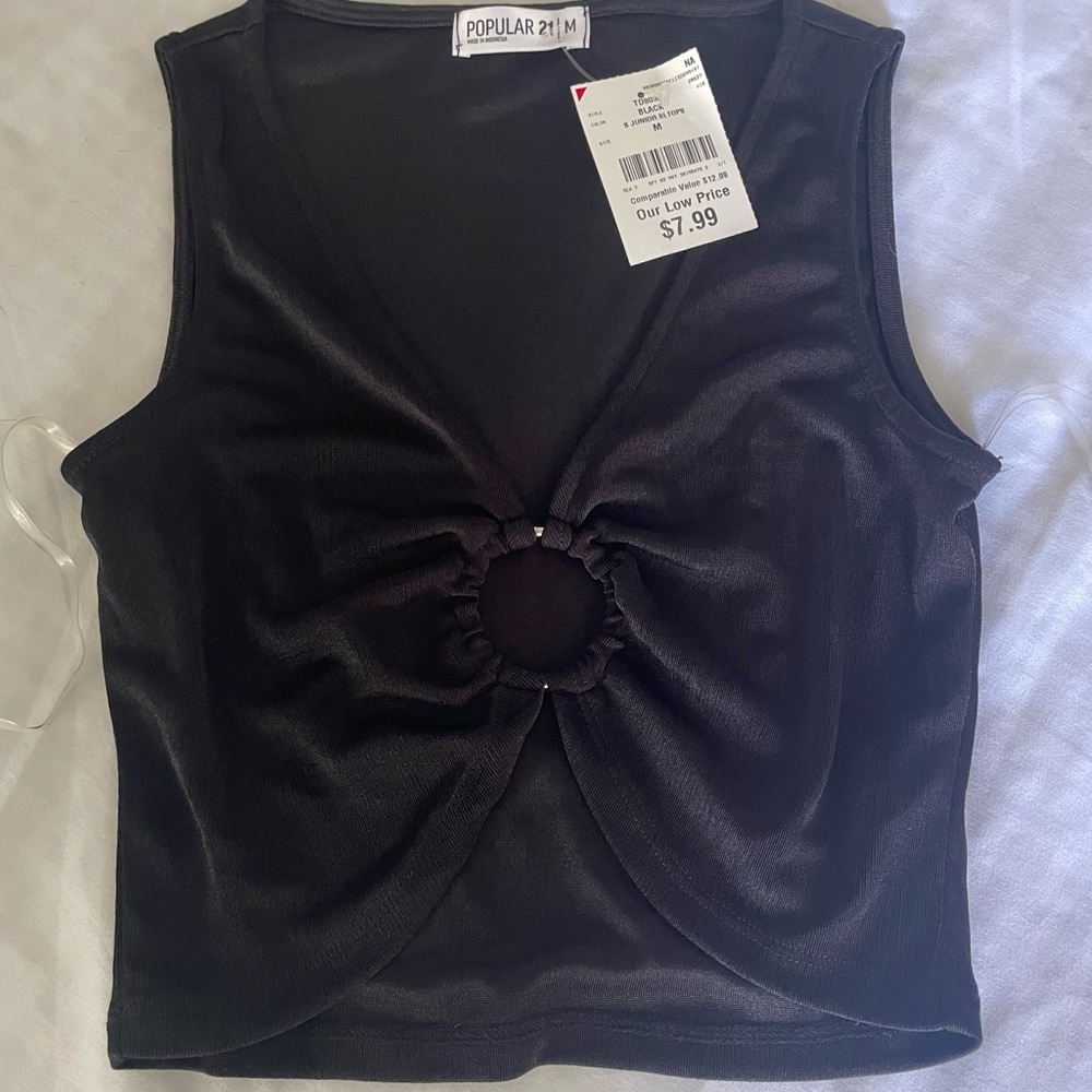 Black crop top